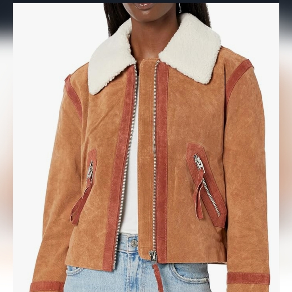 BLANKNYC Caramel Sauce Suede Jacket